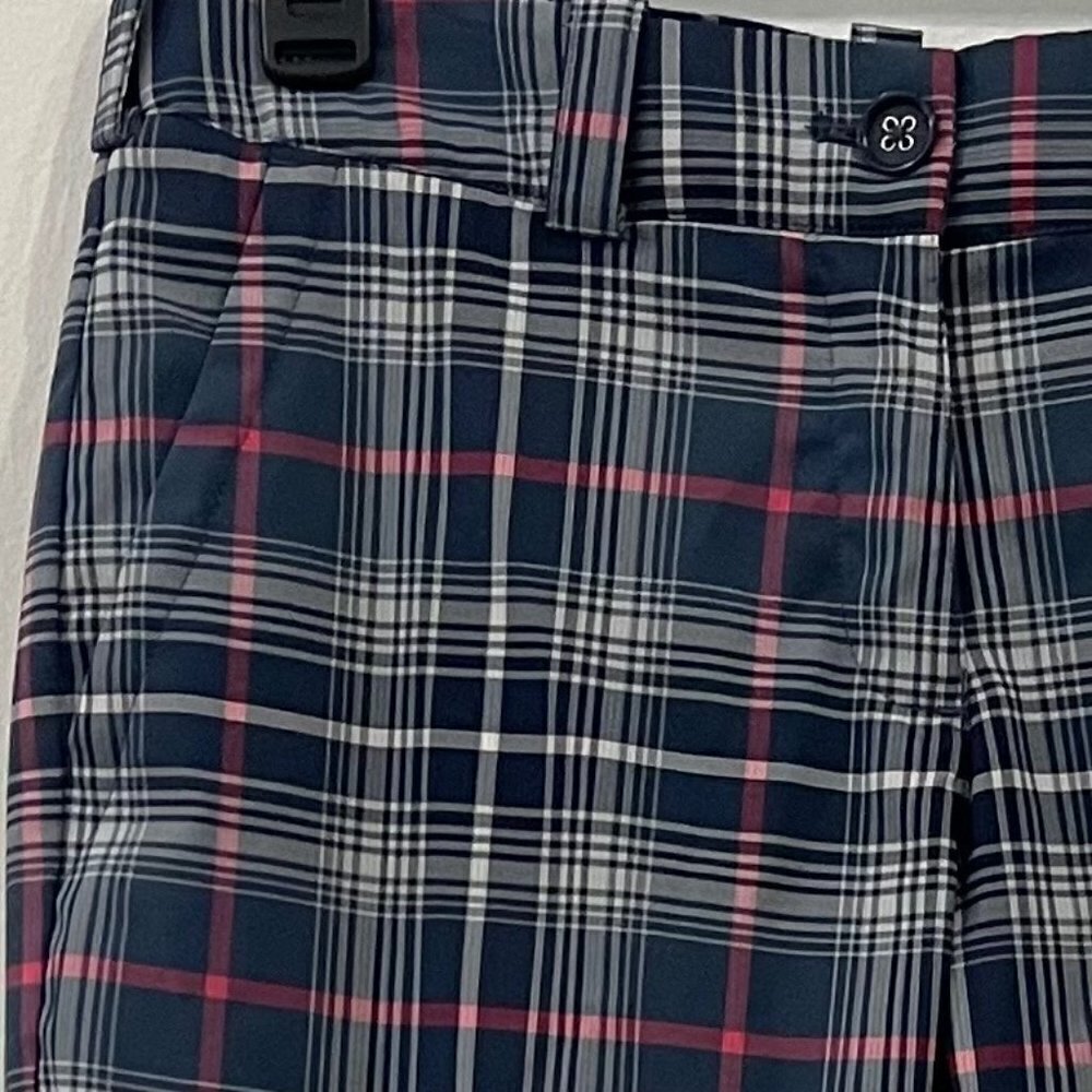 Nike Golf Tour Performance DRI-FIT Plaid Pants Size 4 Navy Pink White - Picture 3 of 9